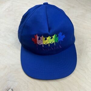 Canada Blue Cap with Rainbow Maple Leaves